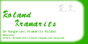 roland kramarits business card